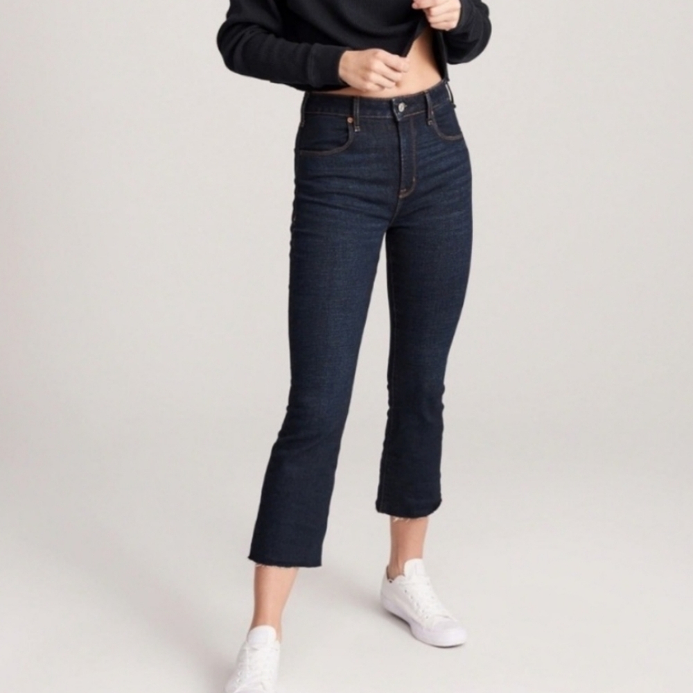 Abercrombie Simone high rise ankle flare jeans sz 10R